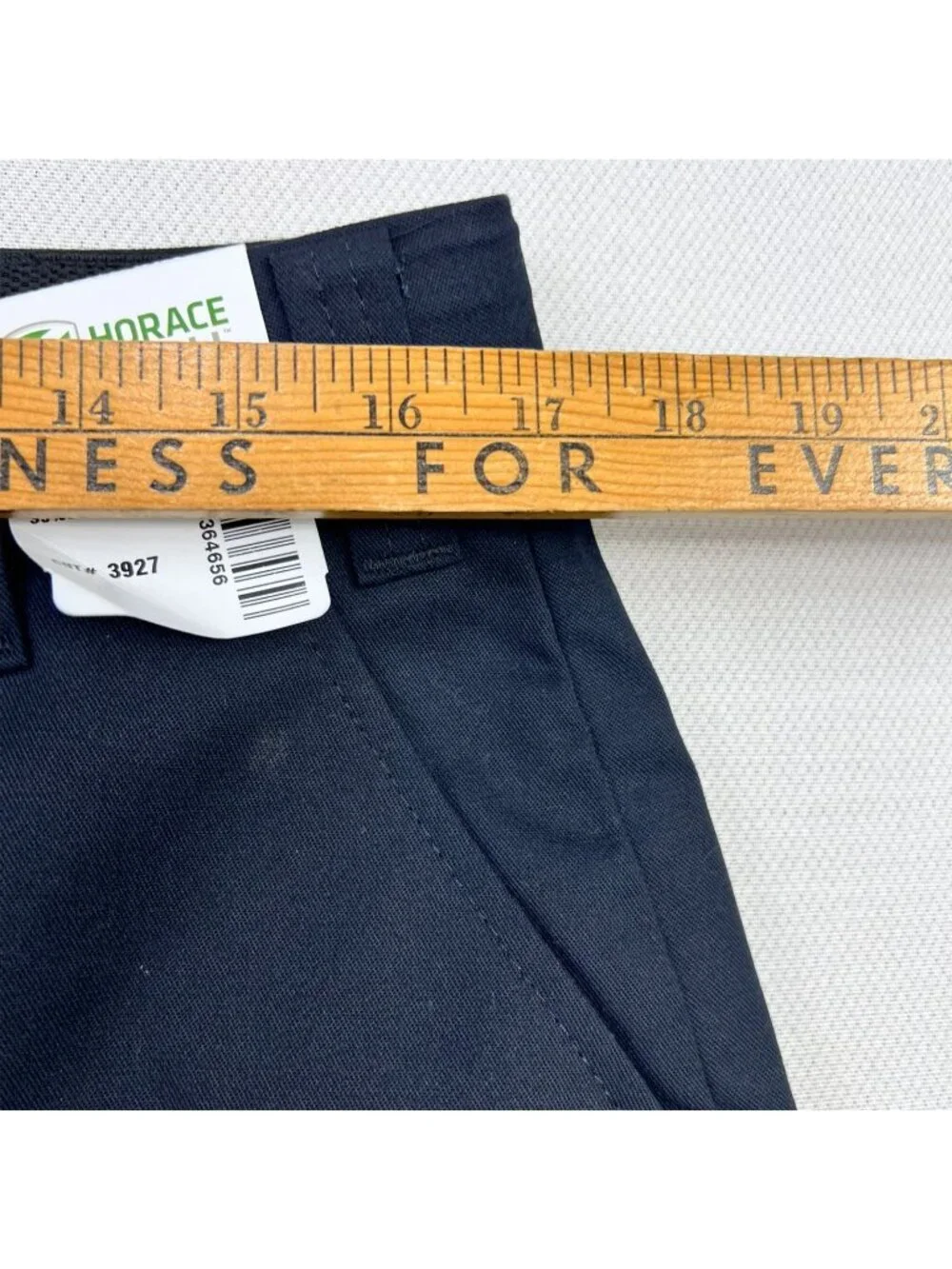 NWT Horace Womens Flat Front Straight Trouser Uniform Dress Pants Size 14 Black